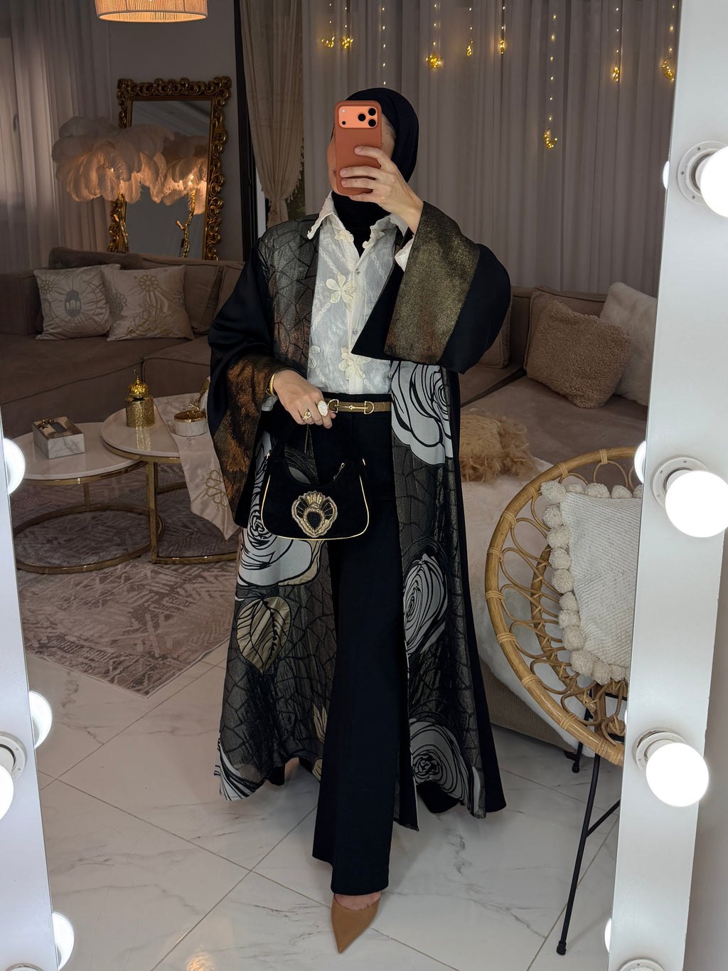 Abaya broderie florale