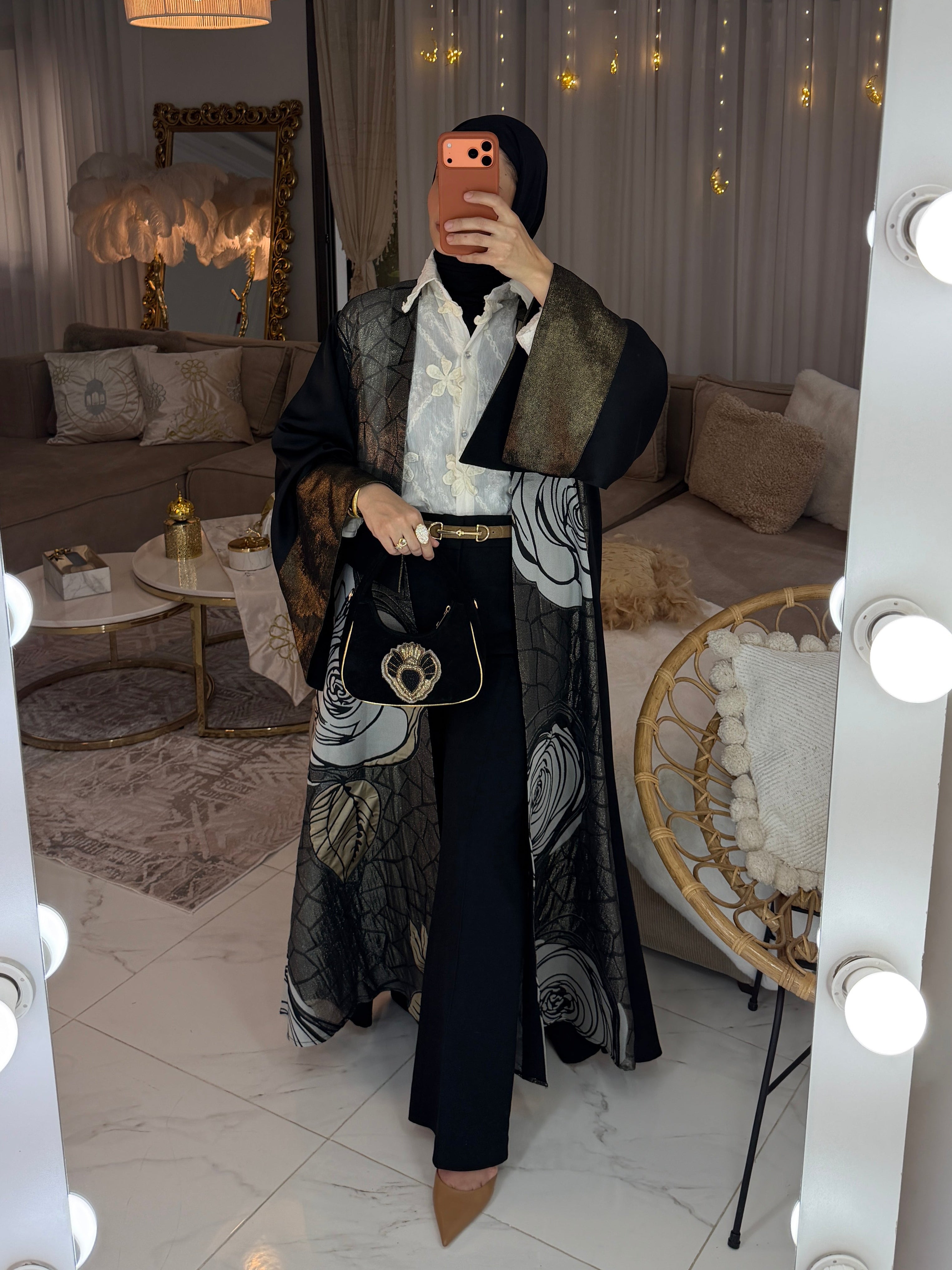 Abaya broderie florale