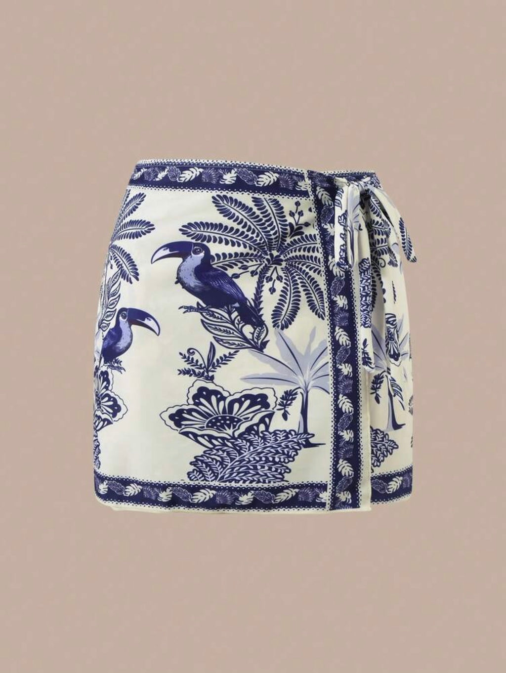 Maillot de bain imprimé 3 pièces avec jupe et pantalon