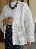 Gilet en Coton Broderie Florale