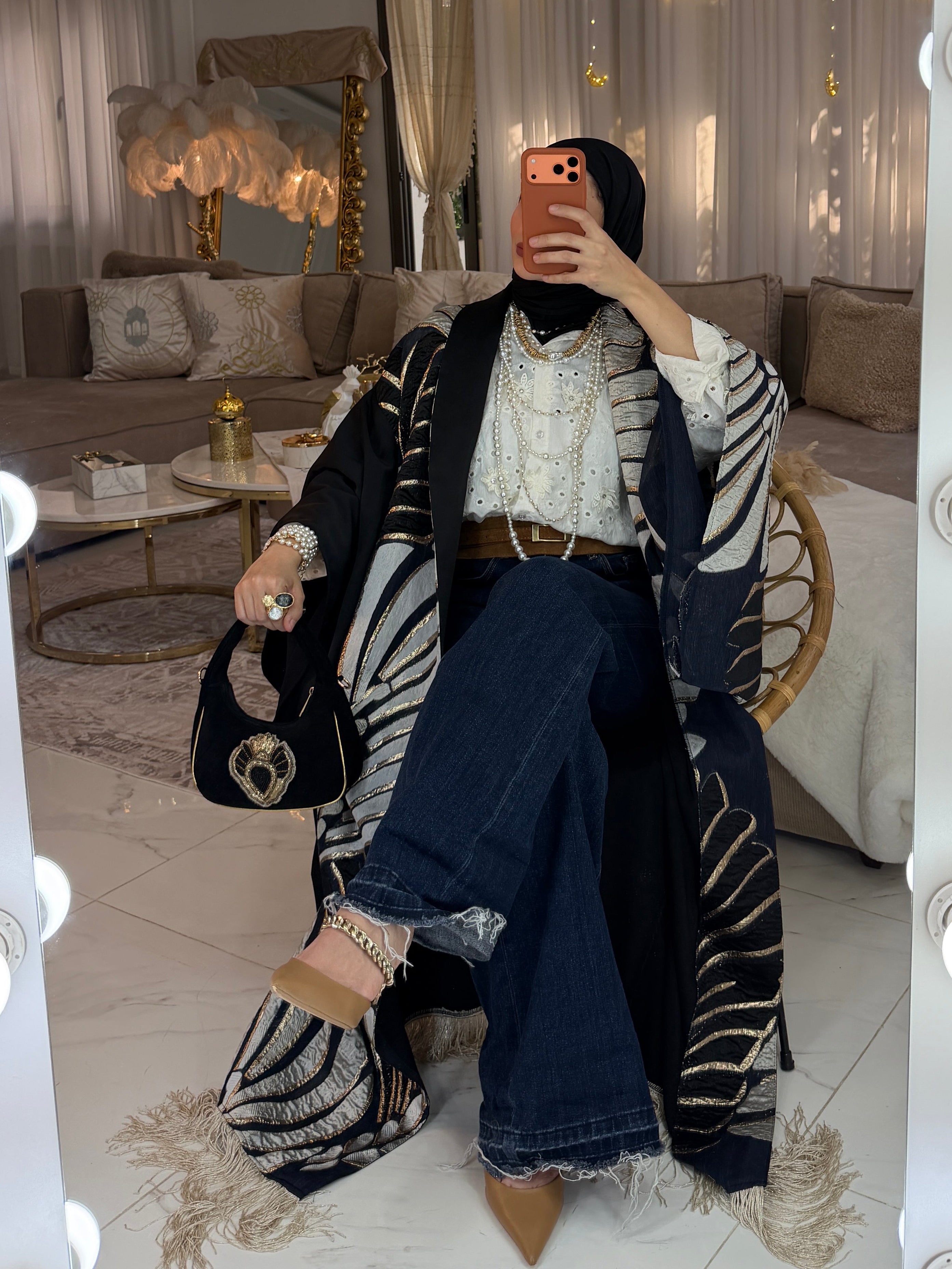 Abaya luxury jacquard