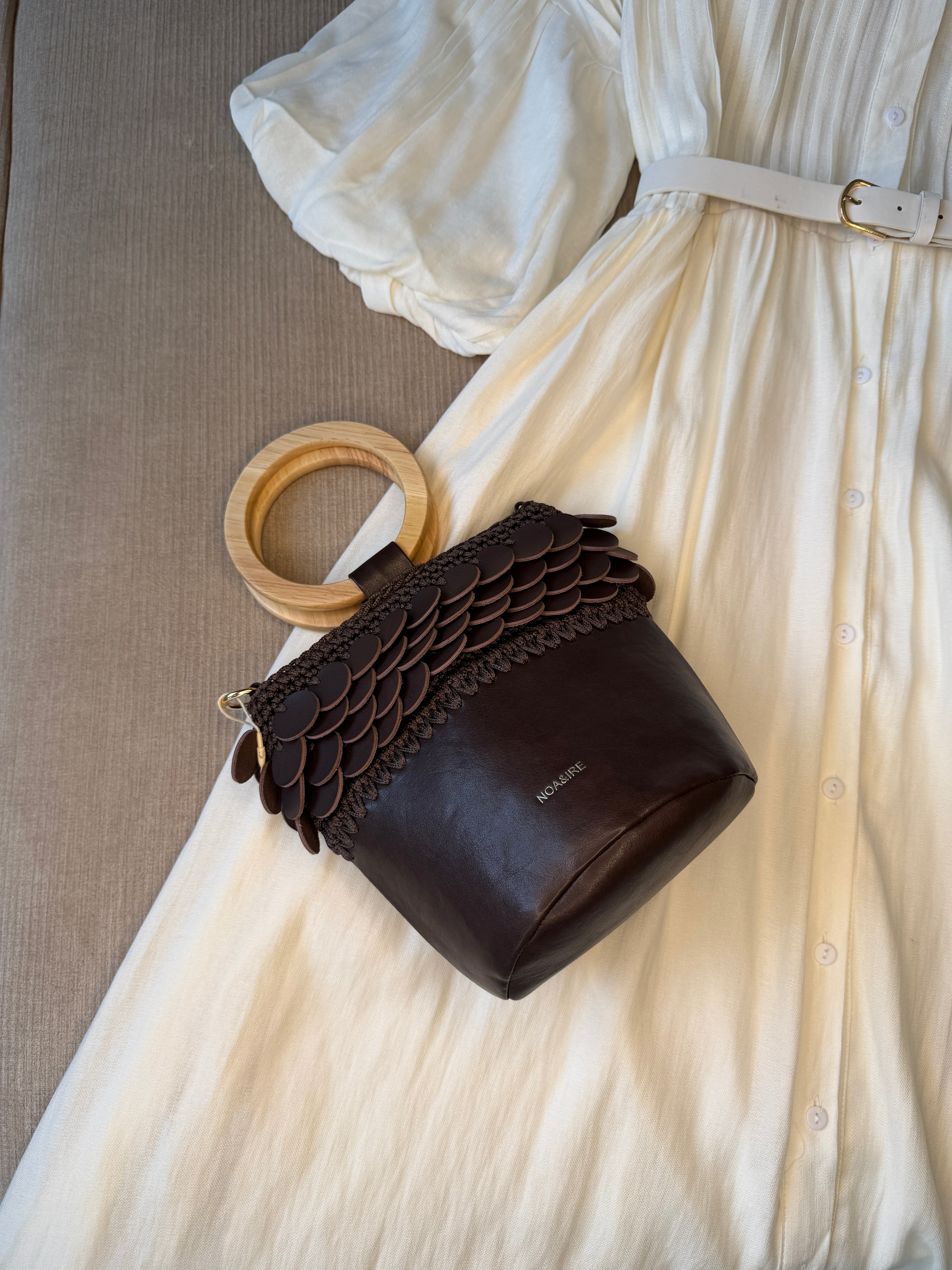 Robe Longue avec Ceinture Bohème Ivoire