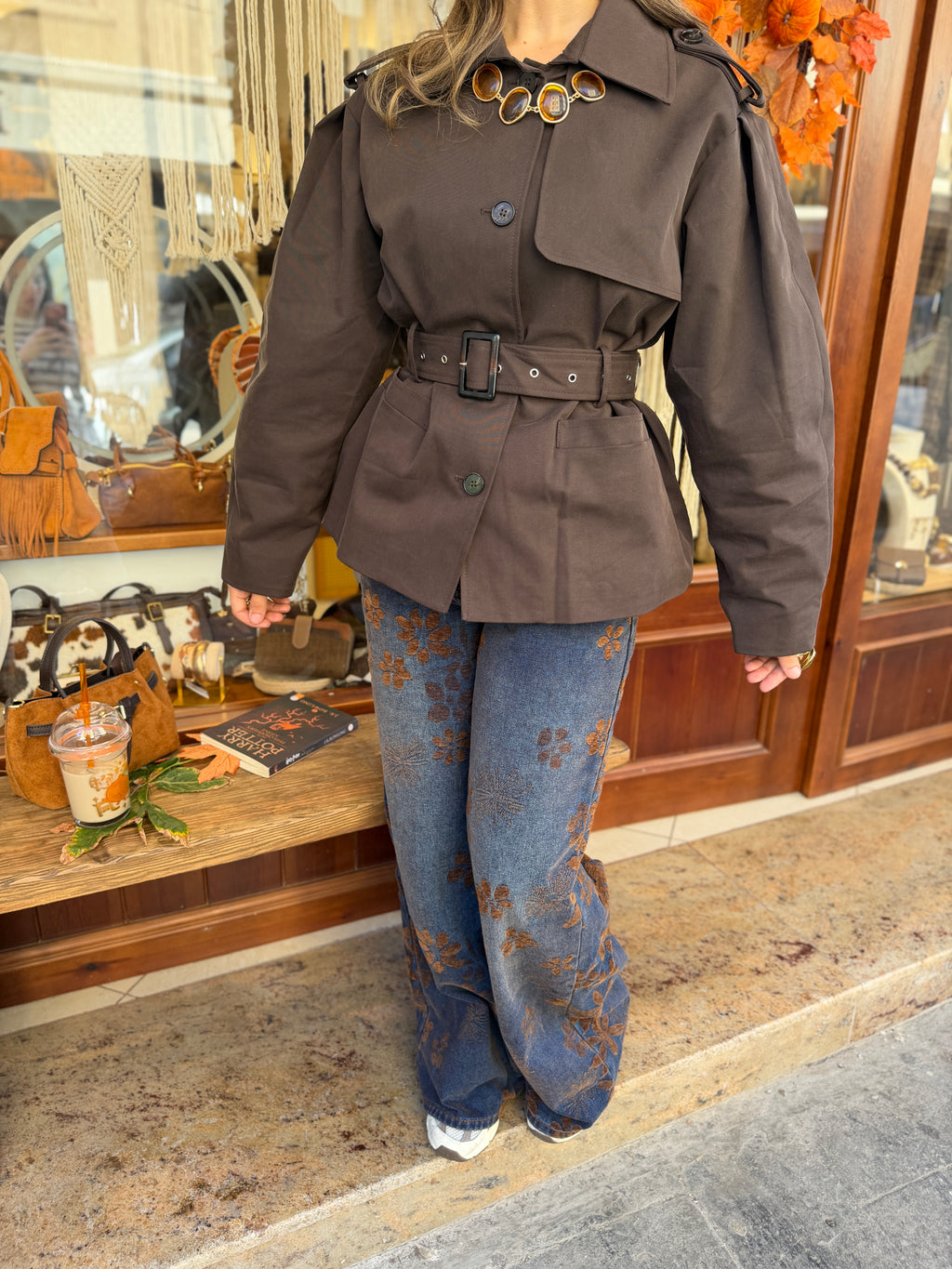 Trench-coat manches amples avec ceinture
