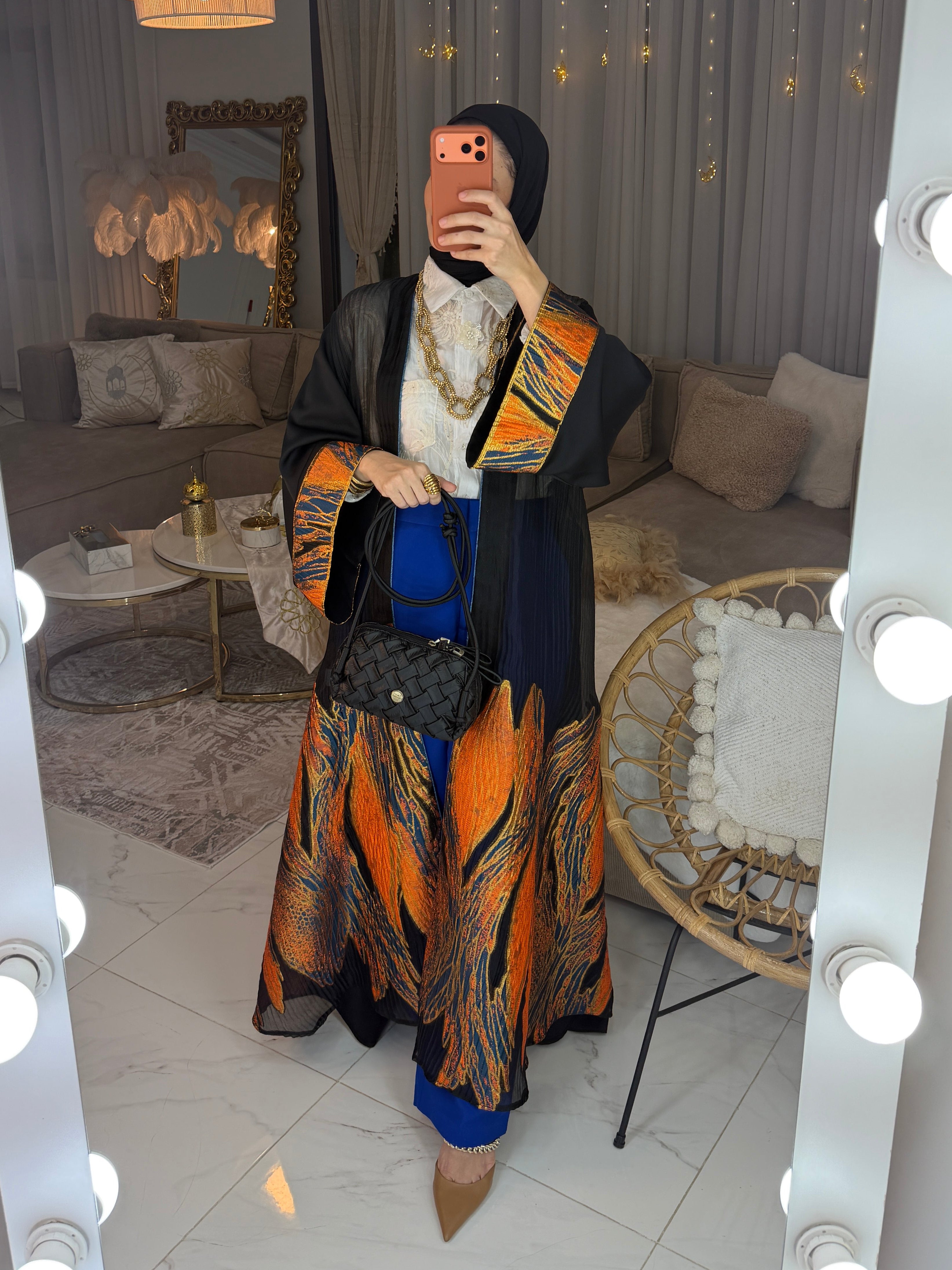 Abaya satin jacquard