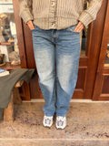 Jeans coupe ballon mid raise