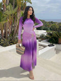 Burkini Luxueux Modeste 3 Pièces Dégradé Violet