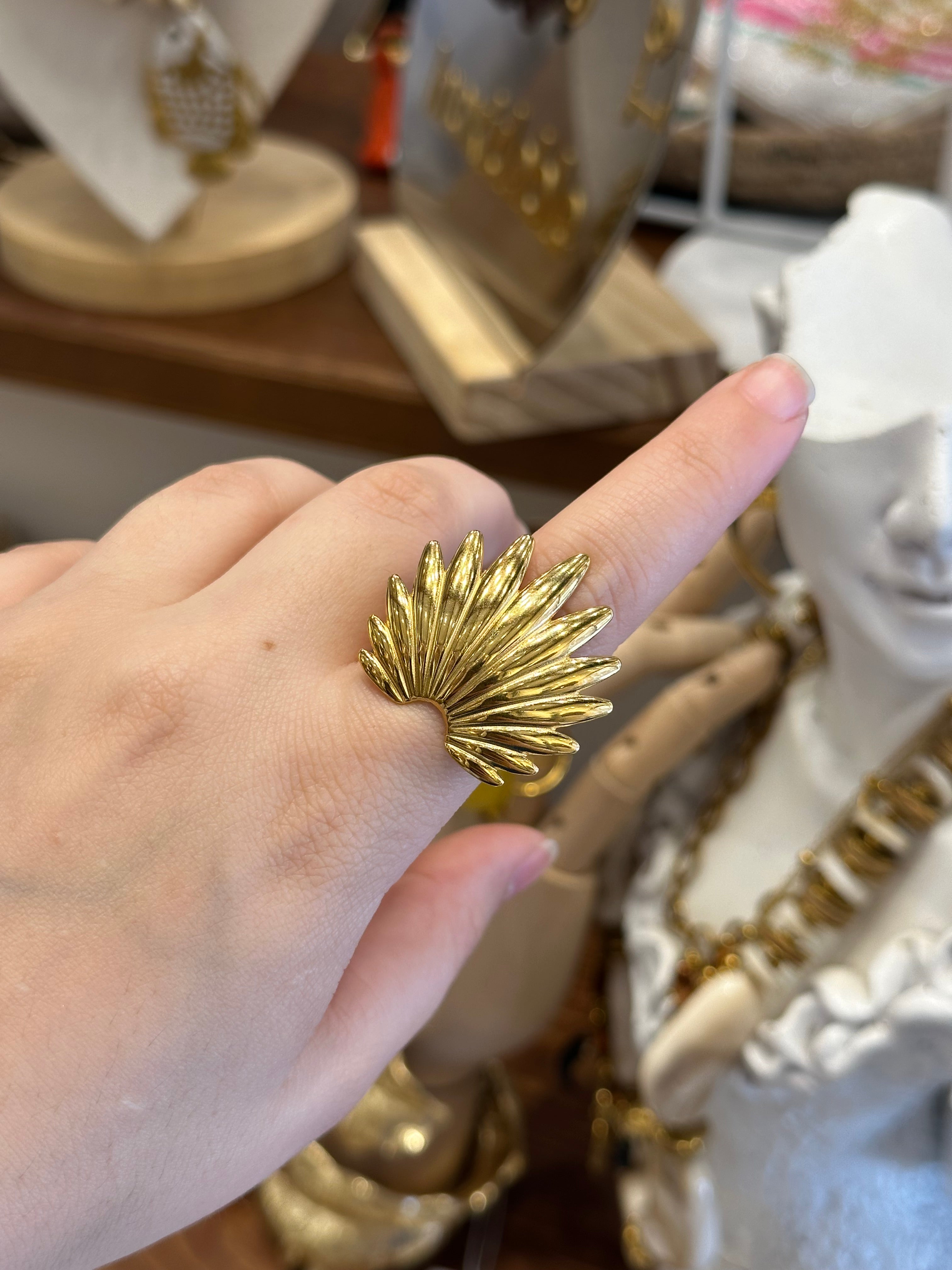 Bague Coquille Doré