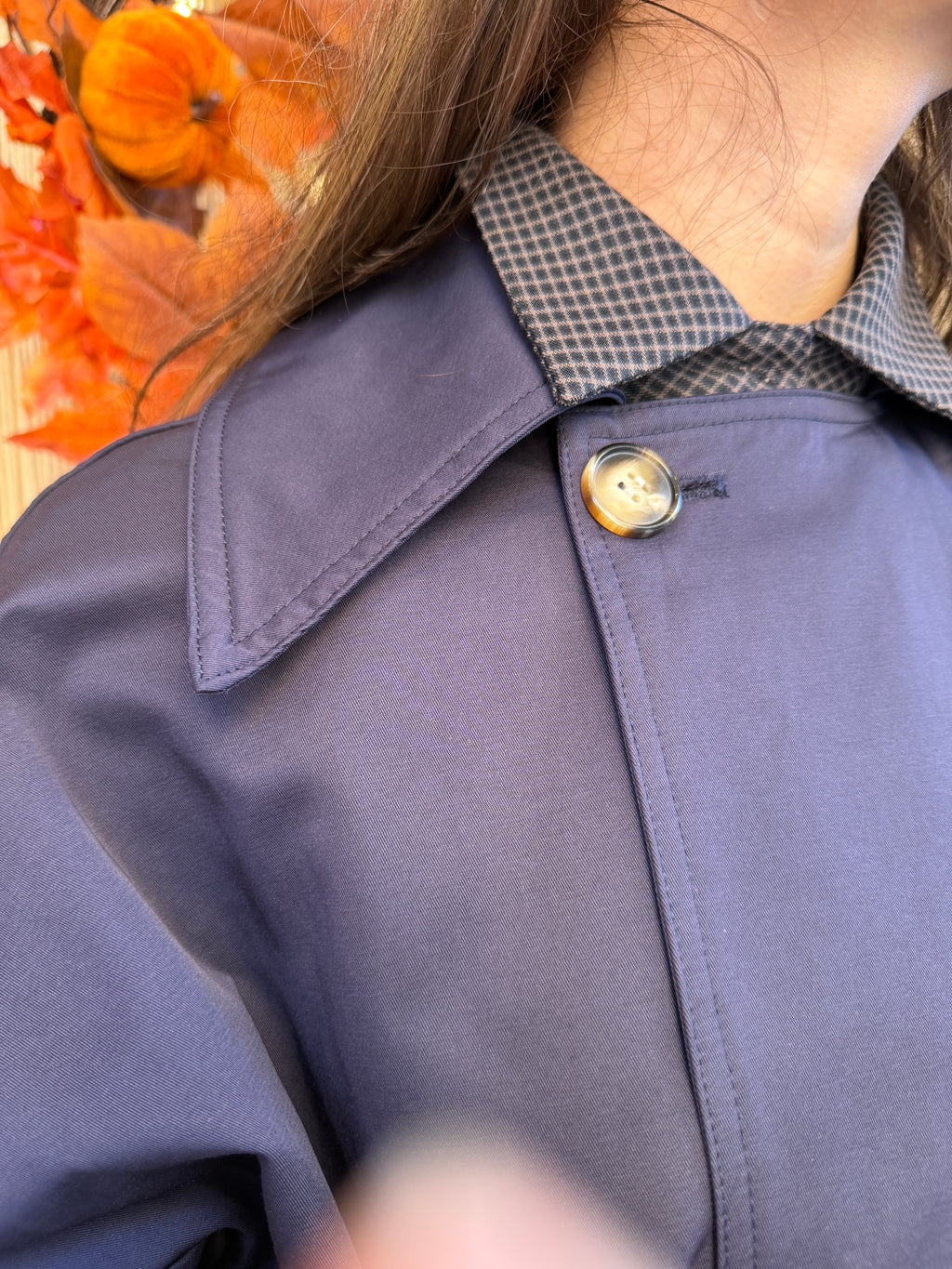 Trench-coat mi long derrière cape