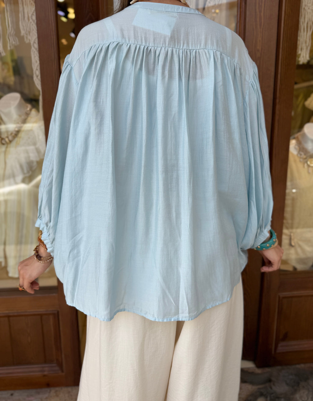 Chemise Fluide en Viscose Boutons Colorés