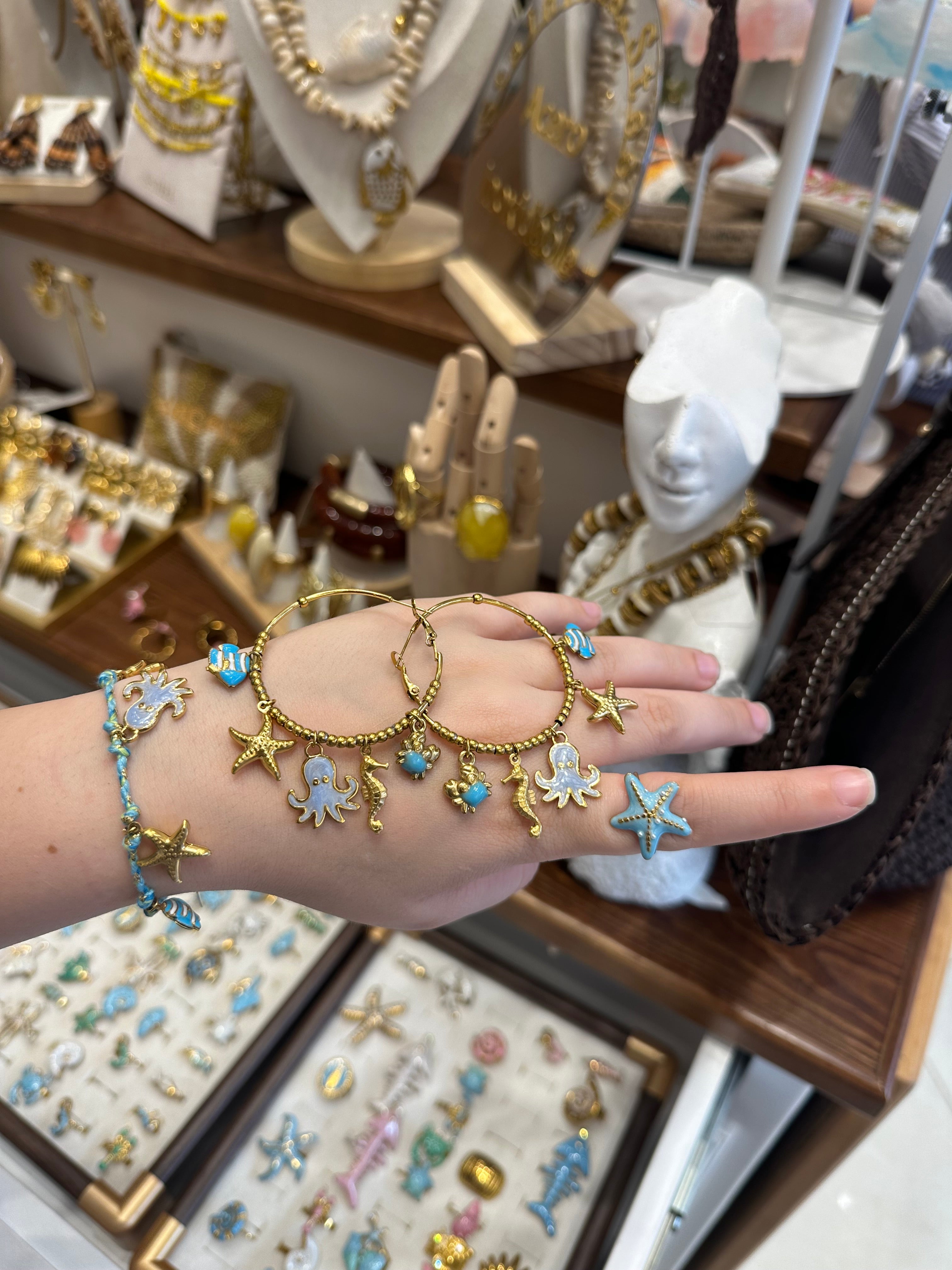 Créoles Charms Méditerranéen Bleu