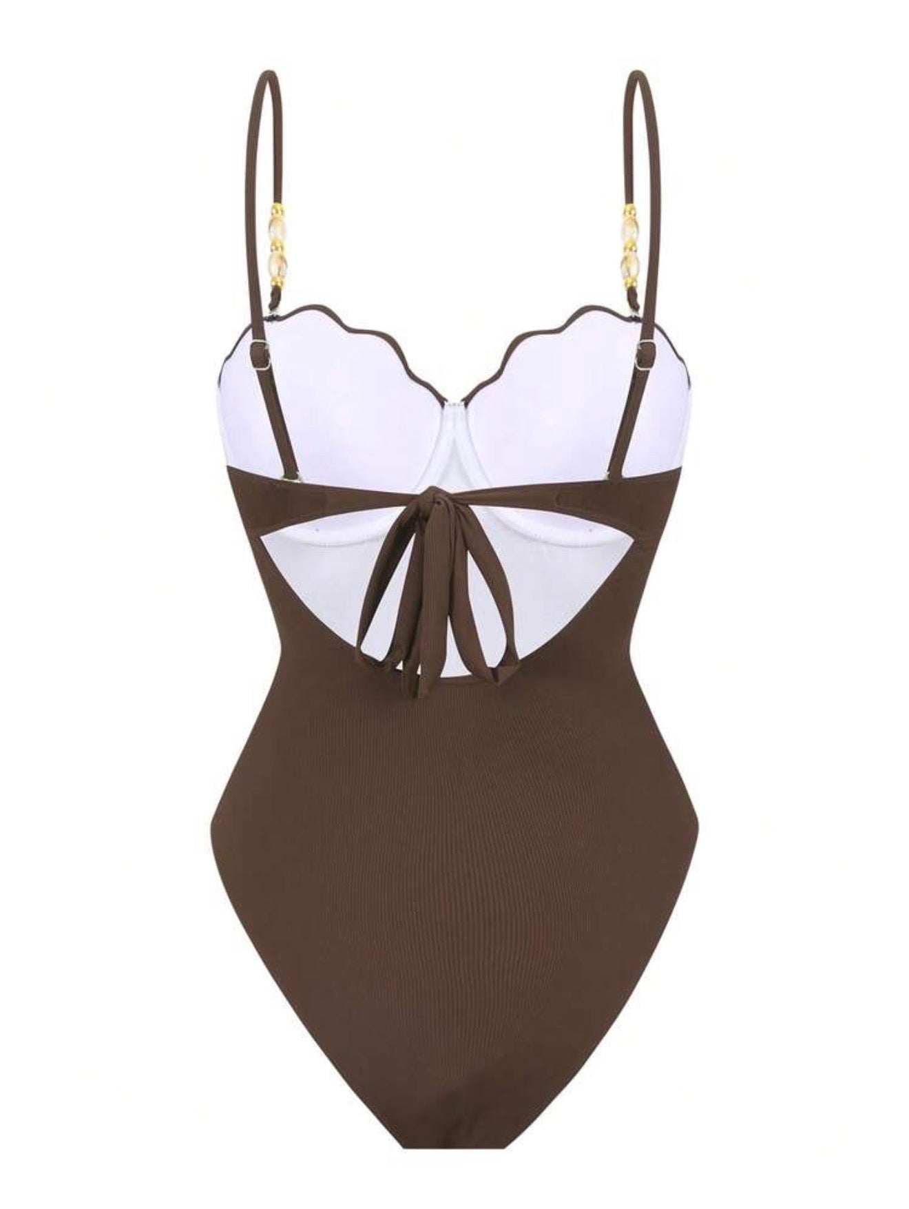 Maillot de bain une pièce coquille avec paréo