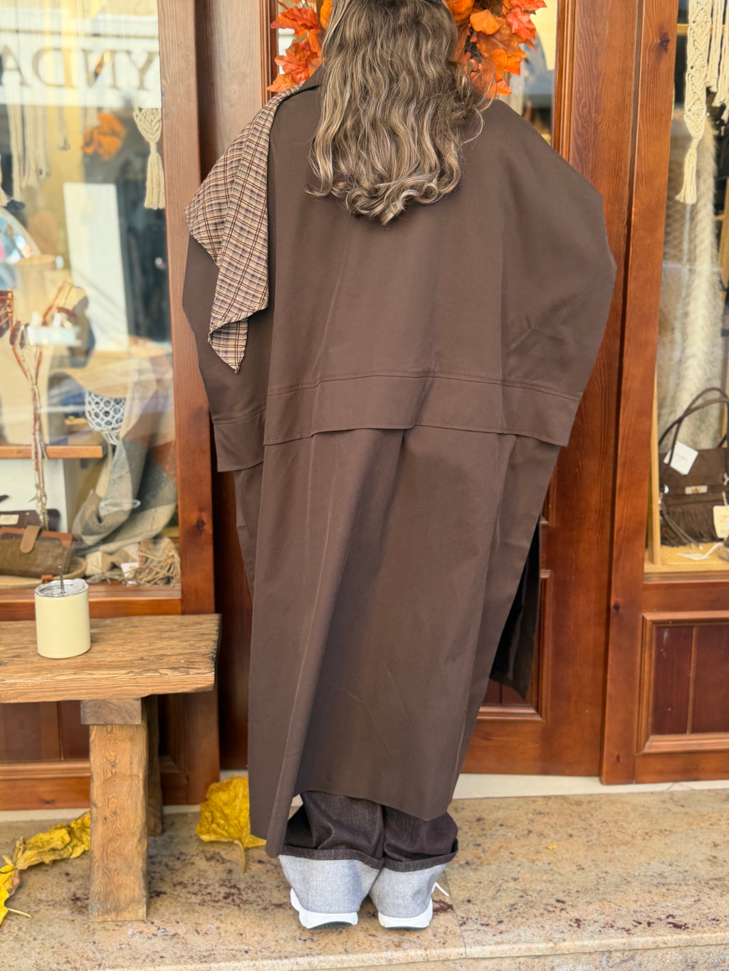 Trench-coat coupe cape long