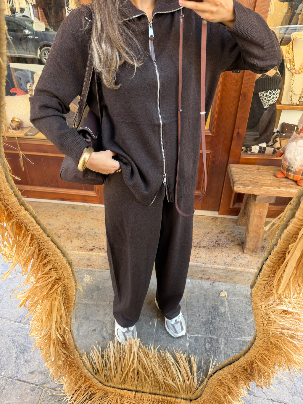 Ensemble en maille zip