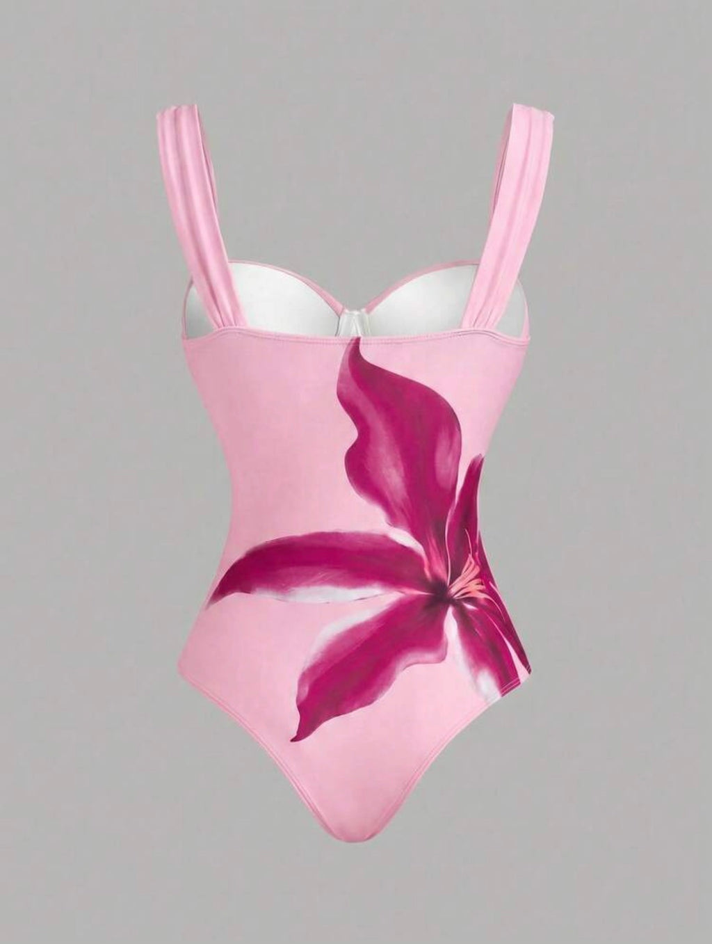 Maillot de Bain Orchidée une Pièce avec Paréo Rose