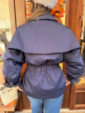 Trench-coat mi long derrière cape