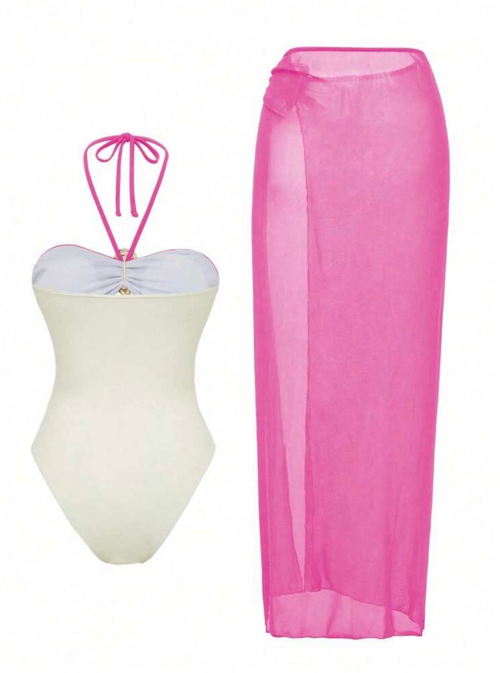 Maillot de bain une pièce avec paréo