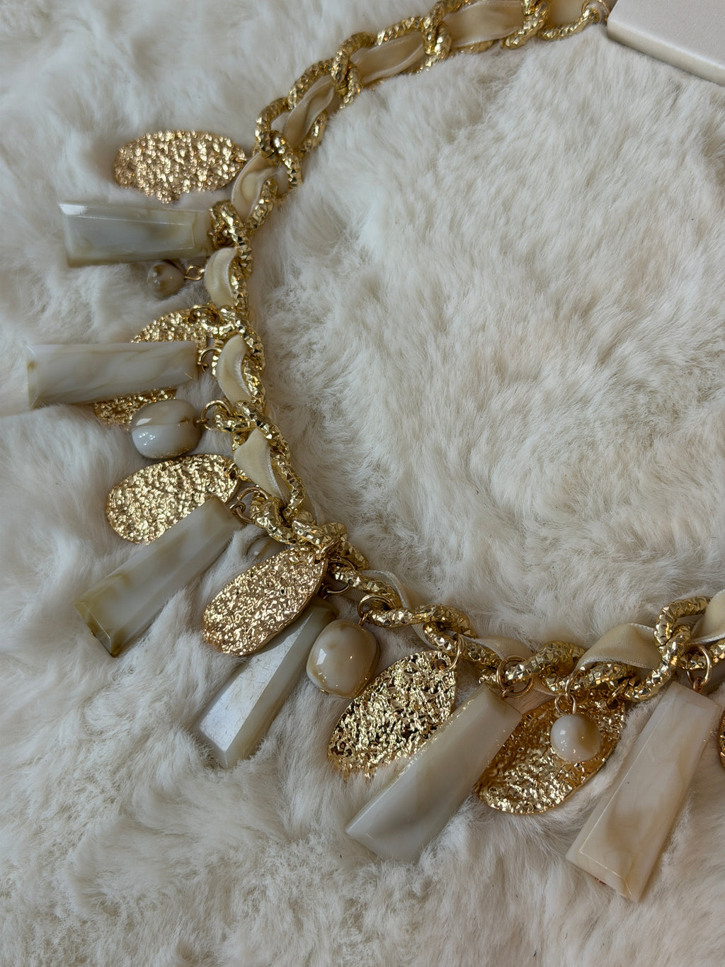 Collier corail et acier inoxydable