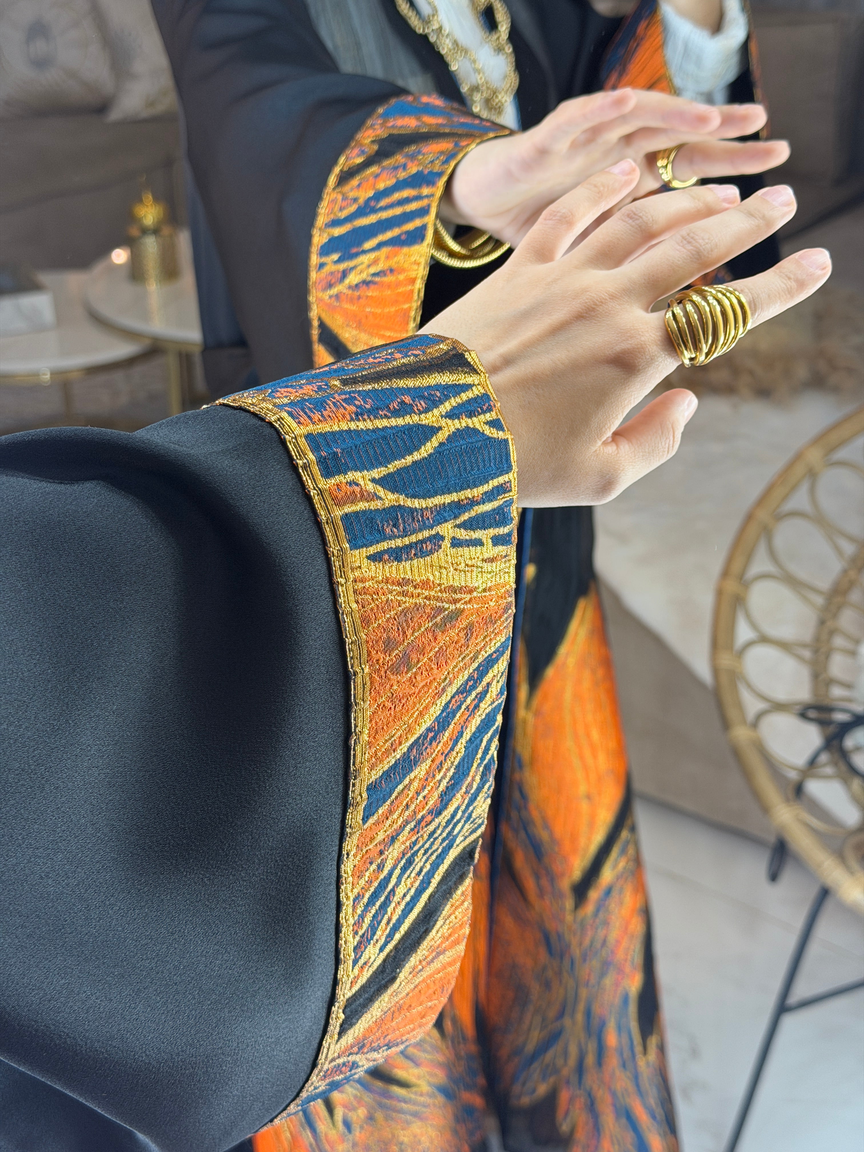 Abaya satin jacquard