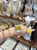 Boucles d’oreilles Ovales Jaunes