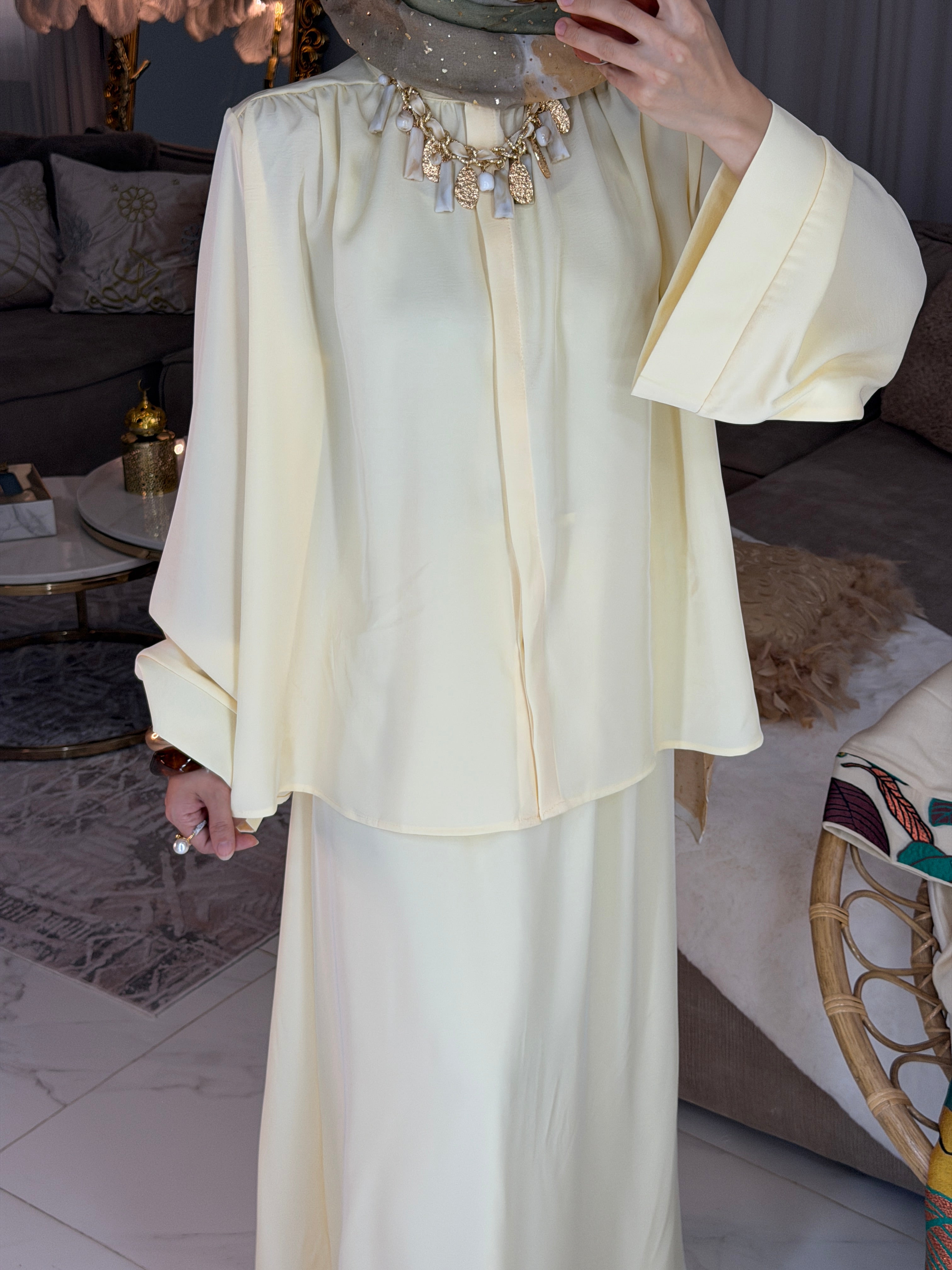 Ensemble chemise jupe fluide