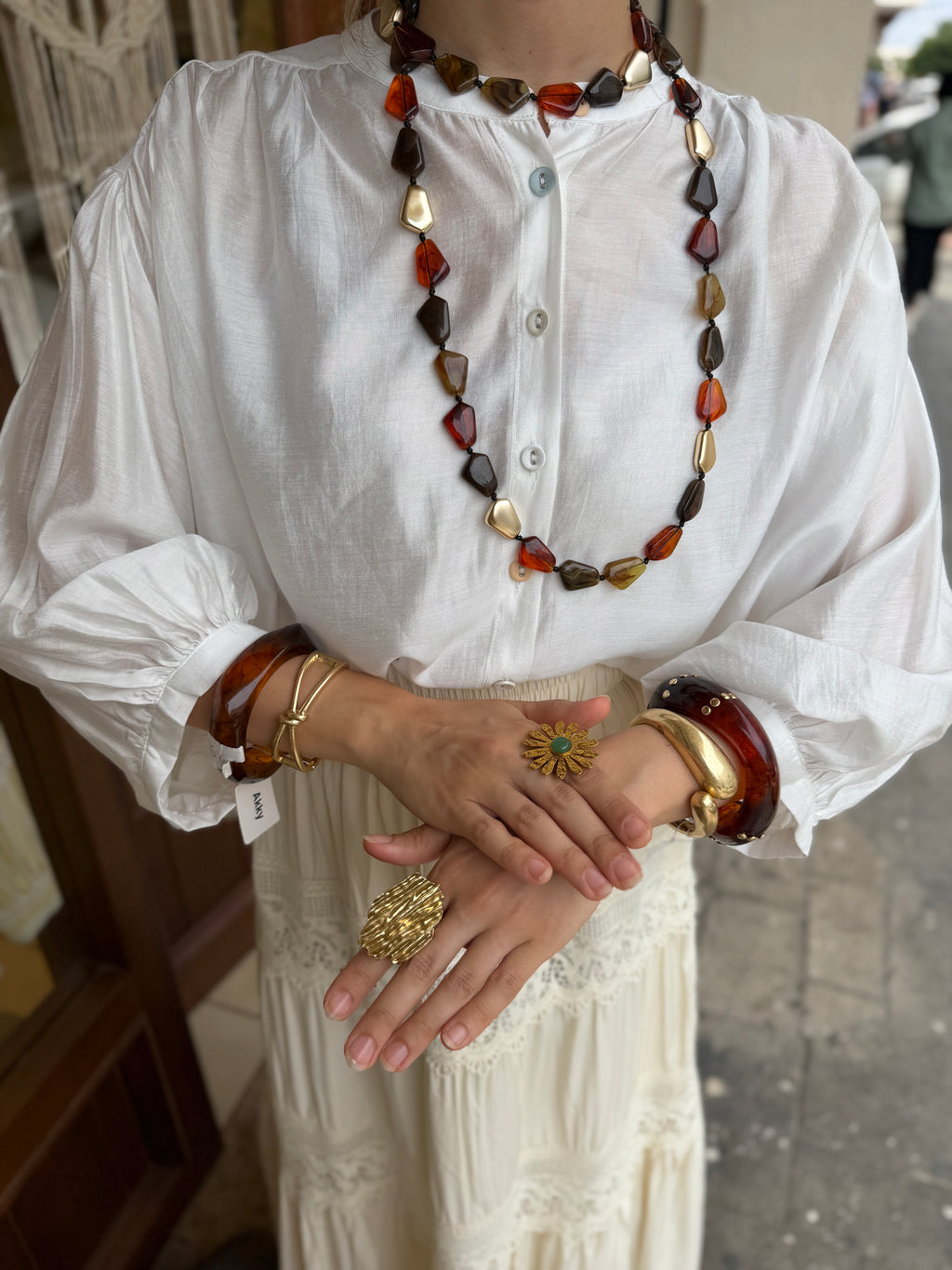 Chemise Fluide en Viscose Boutons Colorés