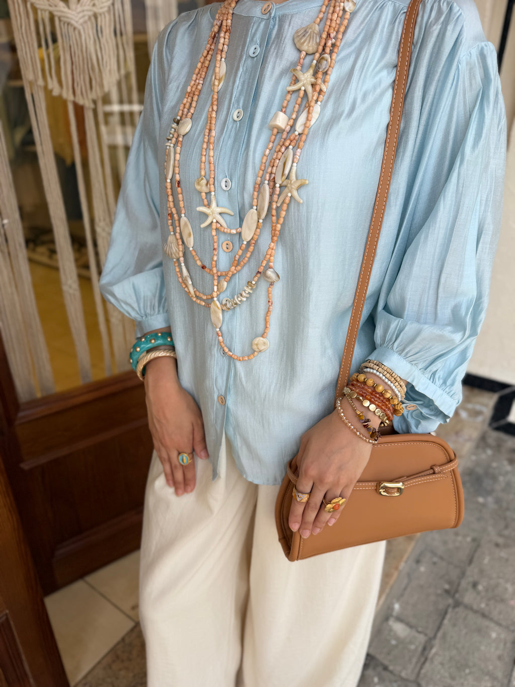 Sac bandoulière Terracotta détail boucle