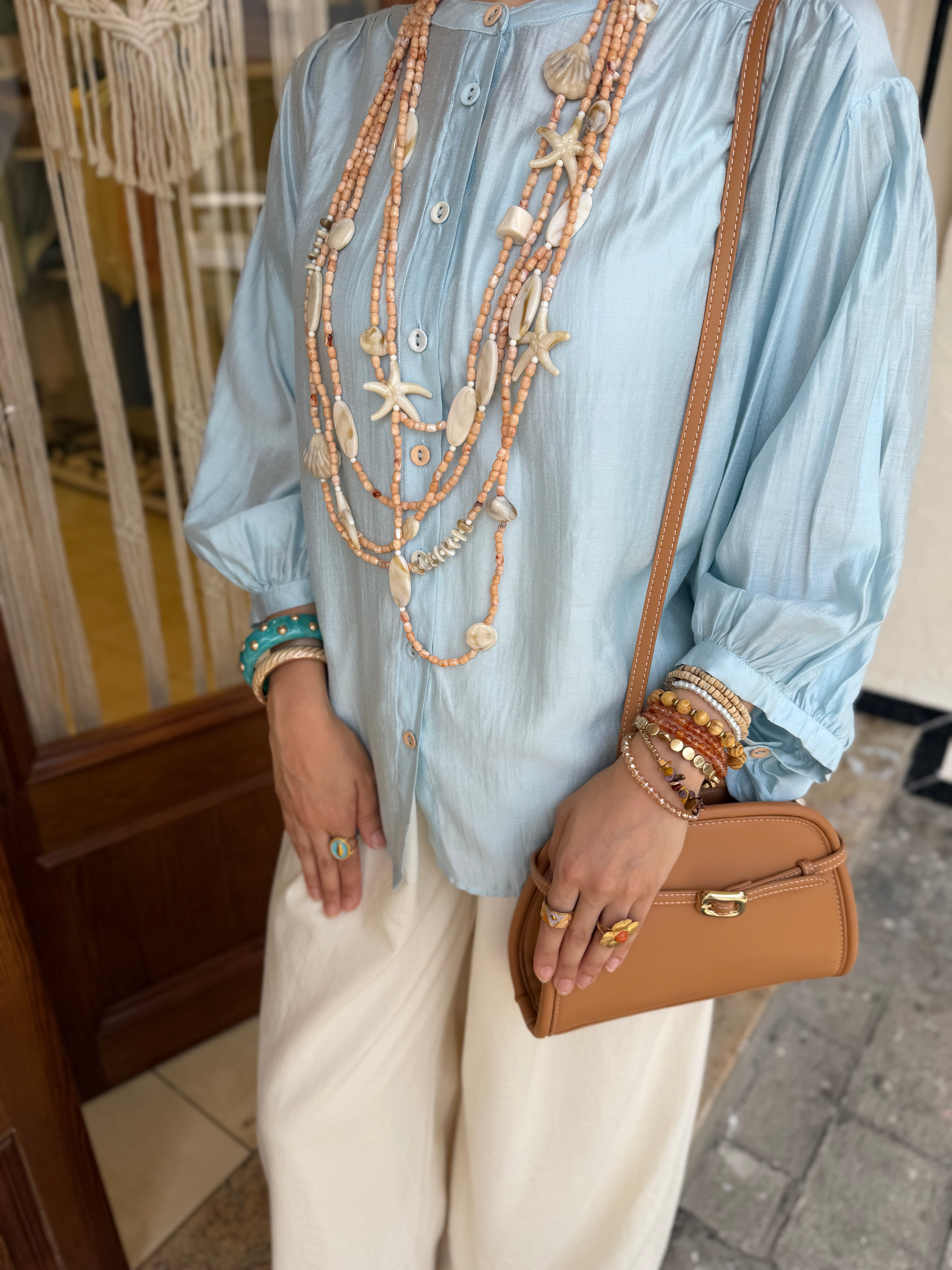 Sac bandoulière Terracotta détail boucle