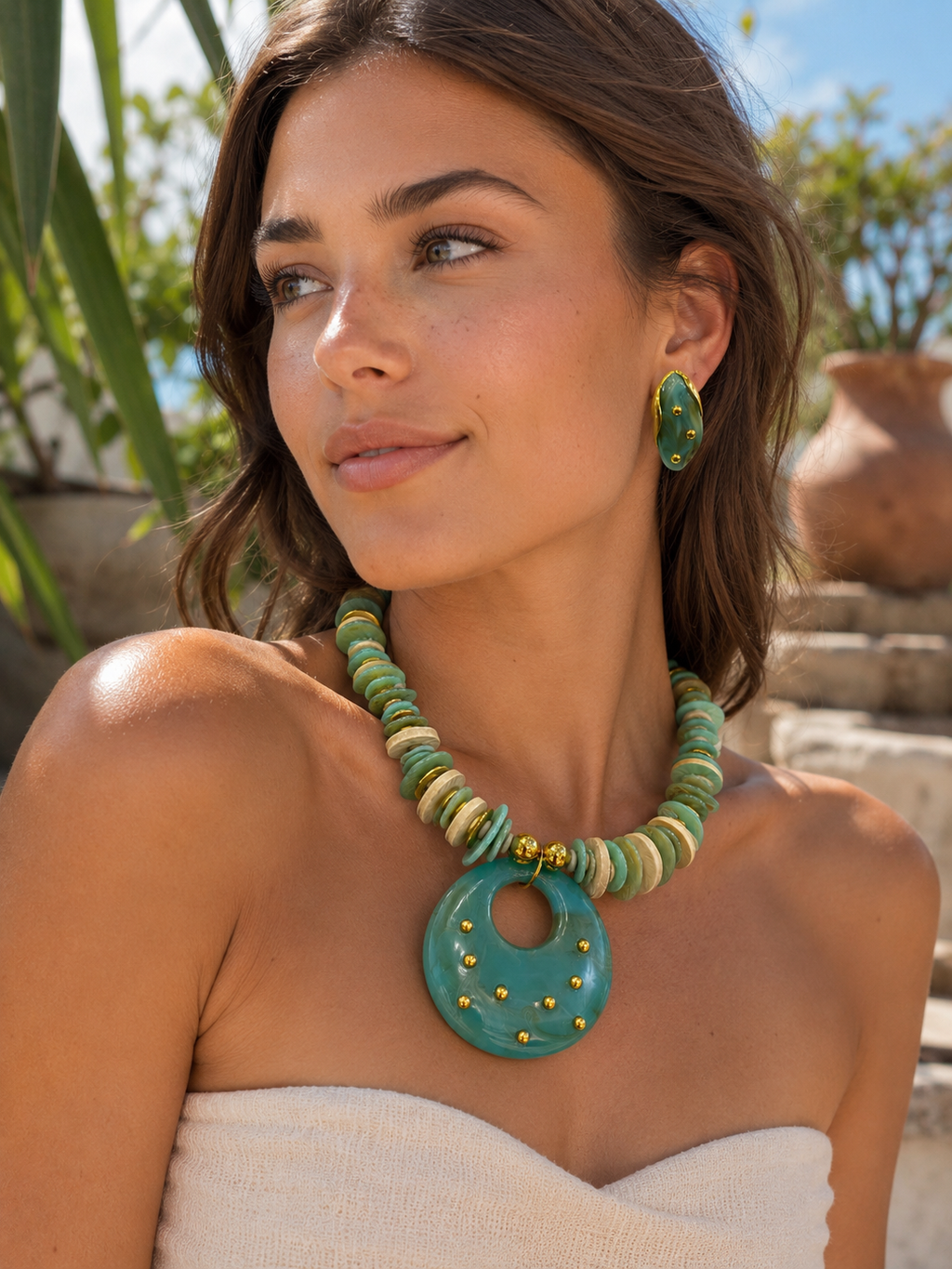 Collier Éclat Turquoise Pendentif Bohème Chic