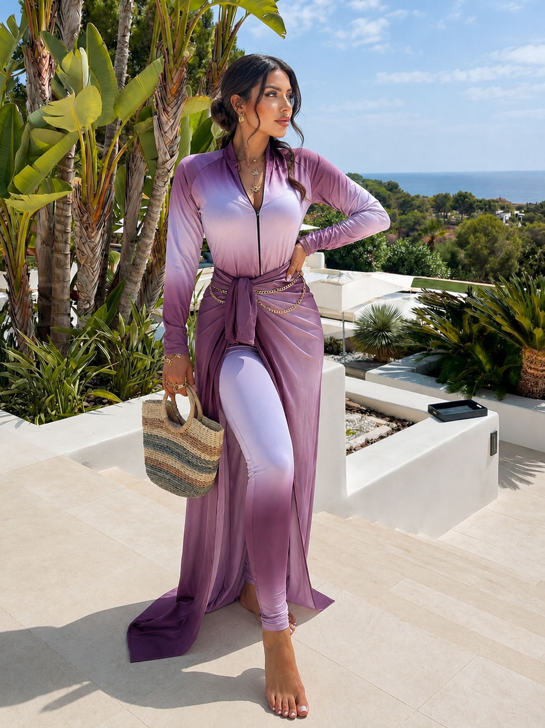 Burkini Luxueux Modeste 4 Pièces Dégradé